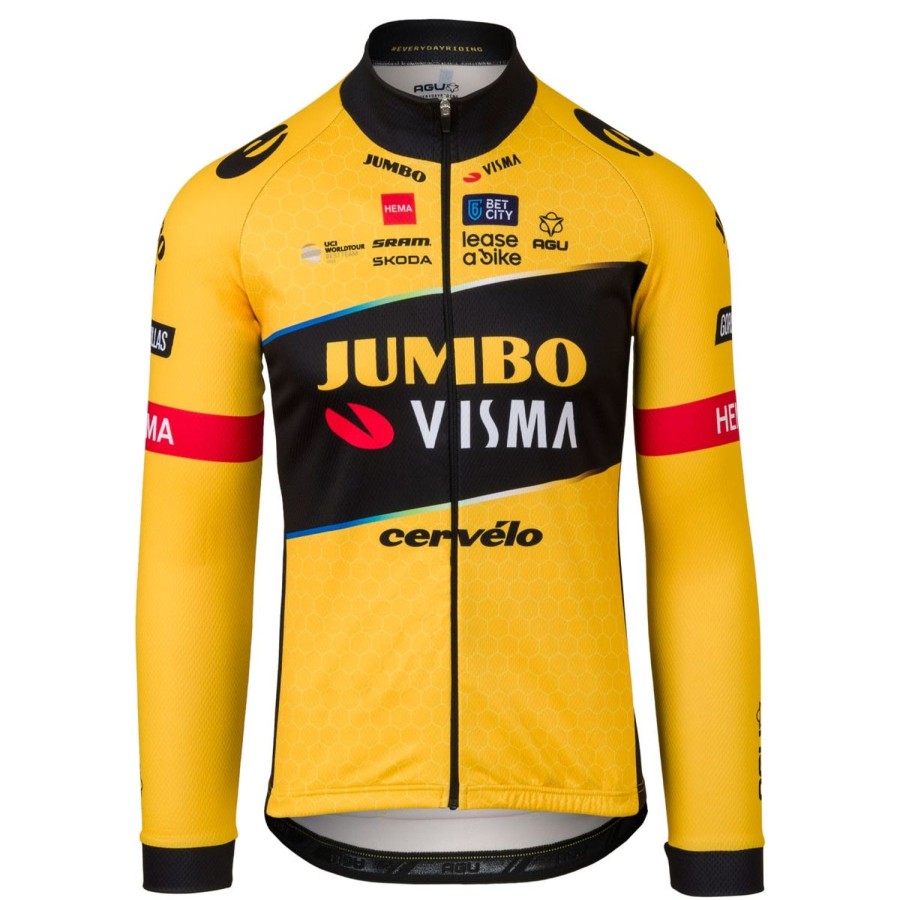 AGU Replica Fietsshirt Lange Mouwen Team Jumbo-Visma