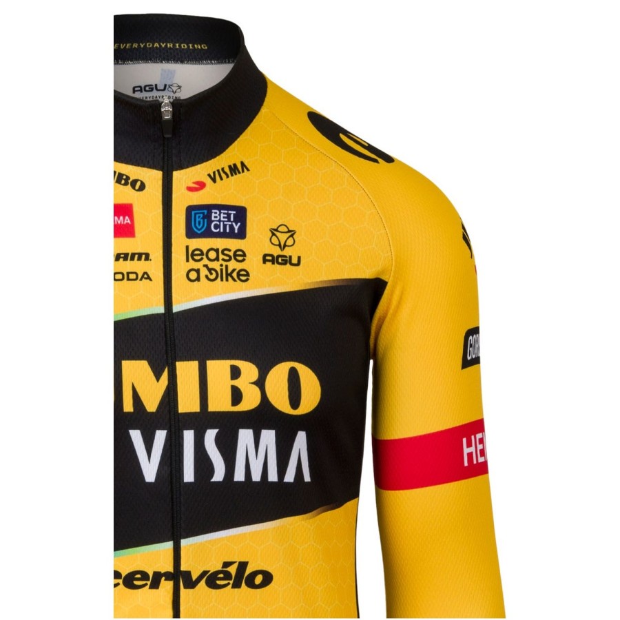 AGU Replica Fietsshirt Lange Mouwen Team Jumbo-Visma