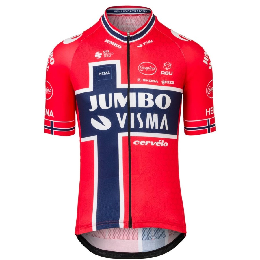 AGU Replica Noorwegen Champion Fietsshirt Team Jumbo-Visma Heren