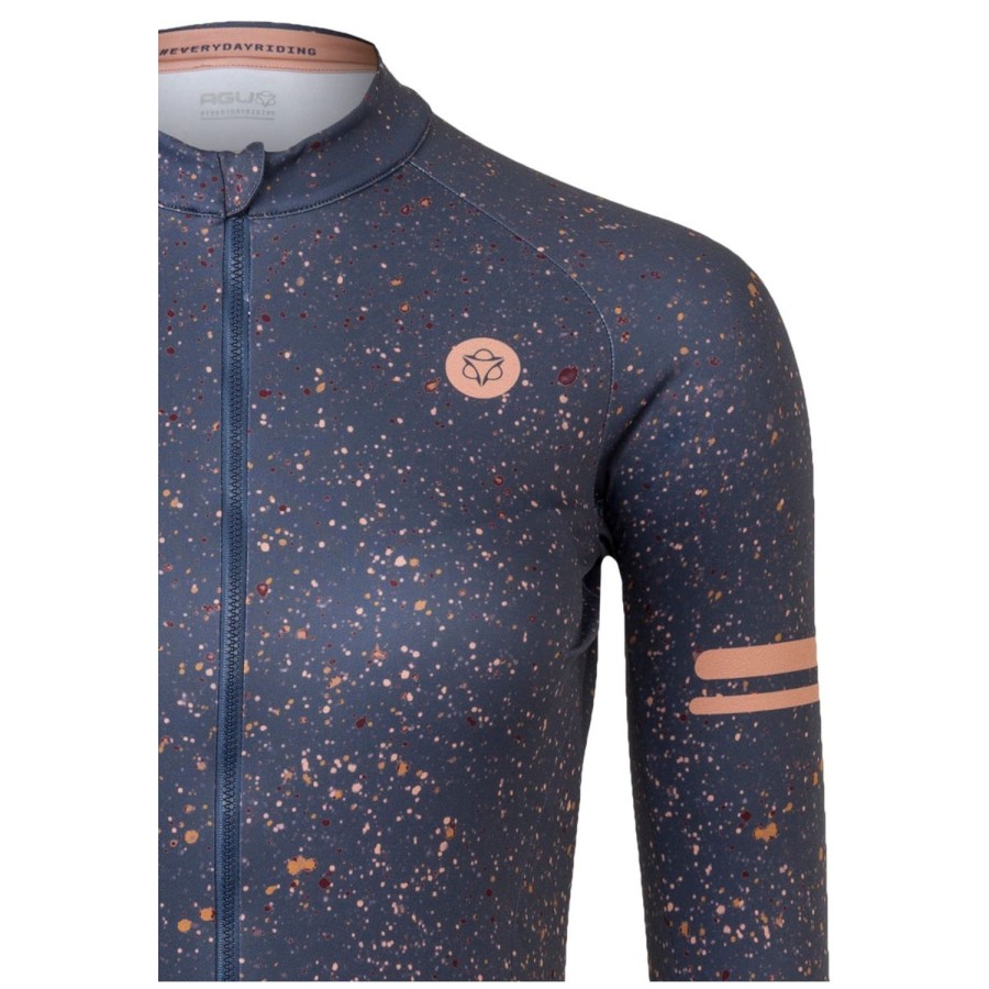 AGU Splatter Fietsshirt Lange Mouwen Trend Dames