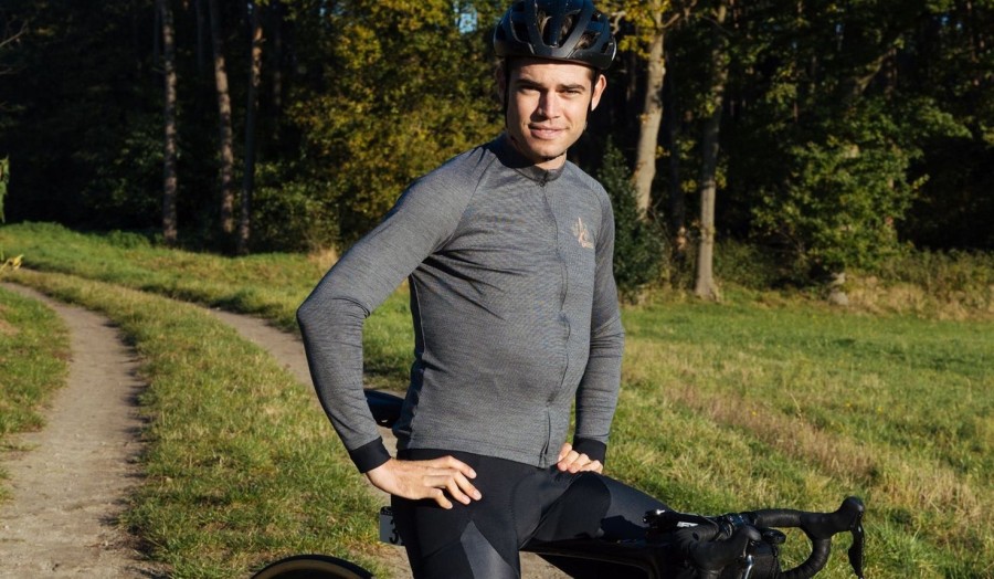 AGU Wout Van Aert Collab Merino Fietsshirt Lange Mouwen Team Jumbo-Visma Heren