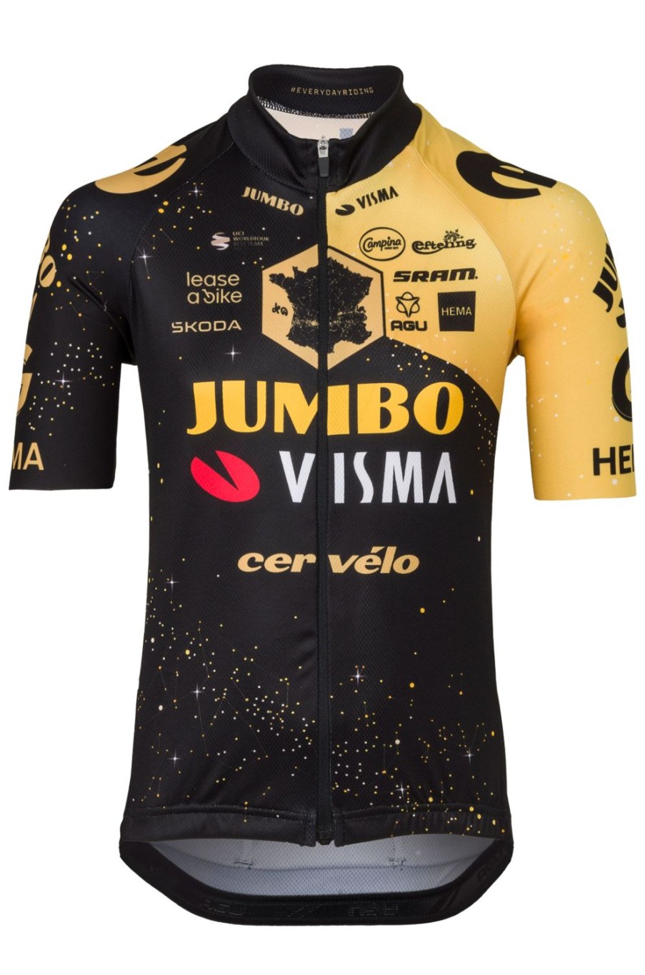 AGU Velodrome Tour De France 2023 Fietsshirt Team Jumbo-Visma Kids