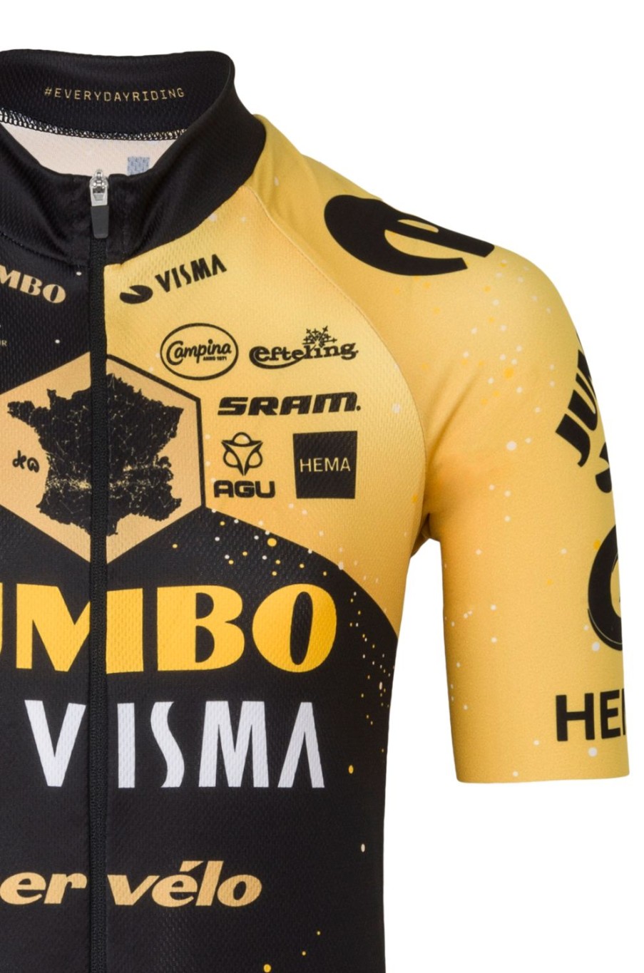 AGU Velodrome Tour De France 2023 Fietsshirt Team Jumbo-Visma Kids