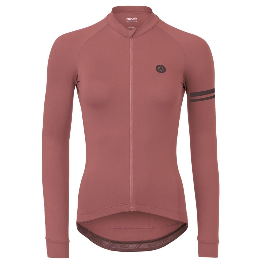 AGU Solid Fietsshirt Lange Mouwen Trend Dames