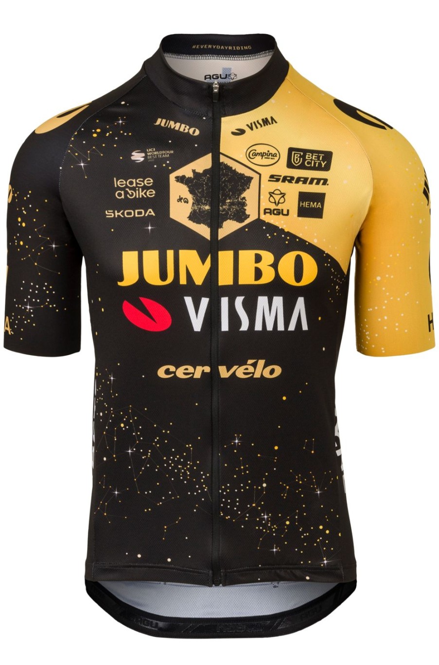 AGU Velodrome Tour De France 2023 Fietsshirt Team Jumbo-Visma Heren